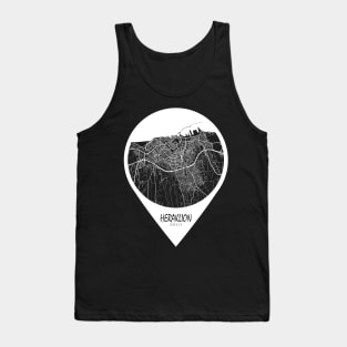 Heraklion, Greece City Map - Travel Pin Tank Top